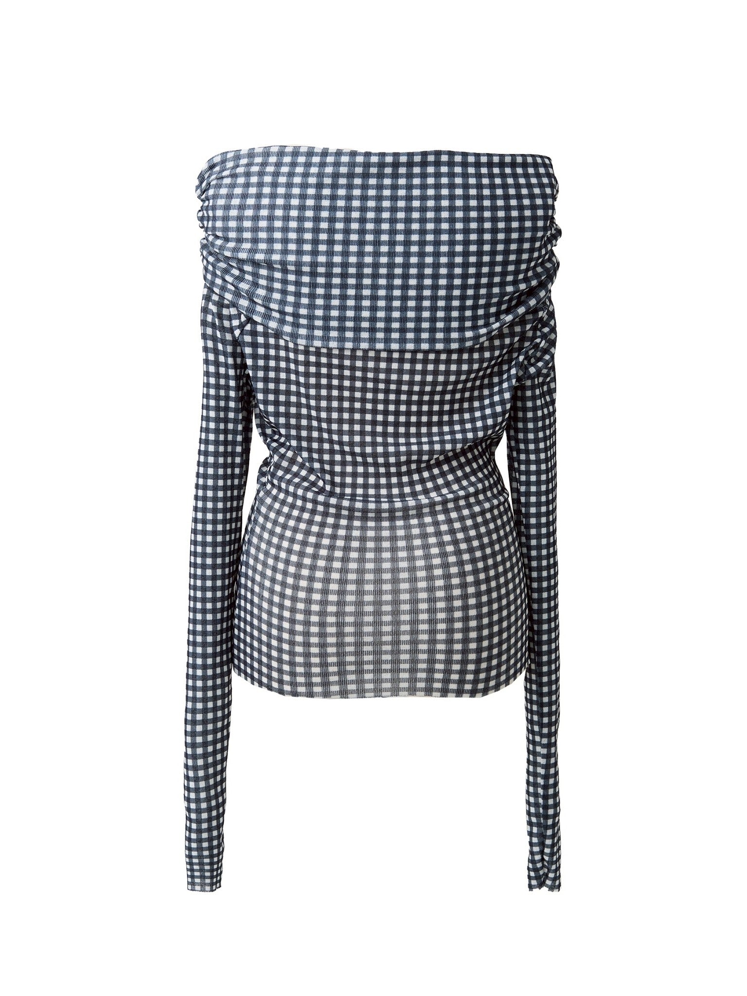 ギンガムオフショルトップス Namie