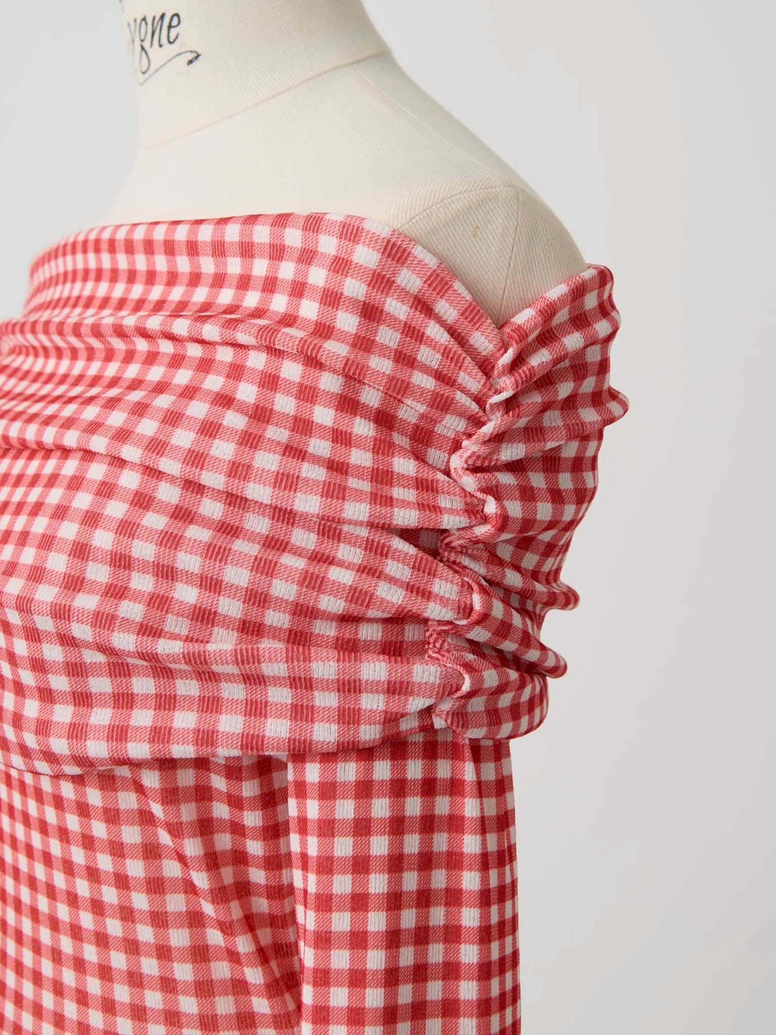 ギンガムオフショルトップス Namie