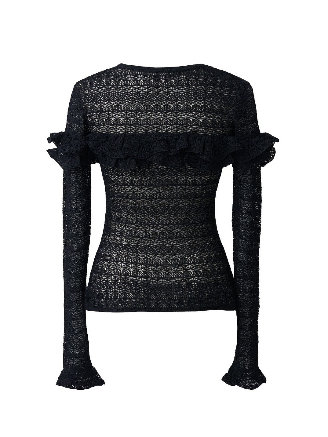 透かし柄ニットプルオーバー Nina