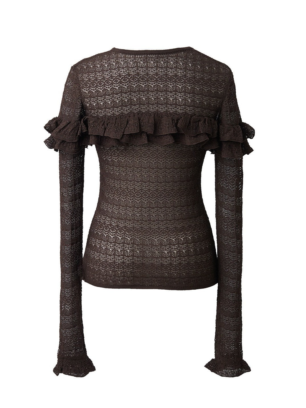 透かし柄ニットプルオーバー Nina