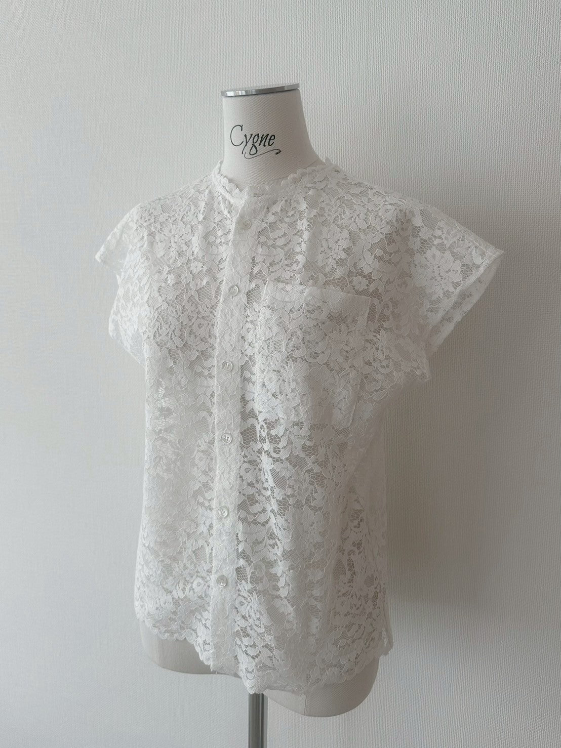 Cygne レースブラウス Yve ホワイト Cygne レースブラウス Yve ホワイト レースブラウス Yve｜Cygne