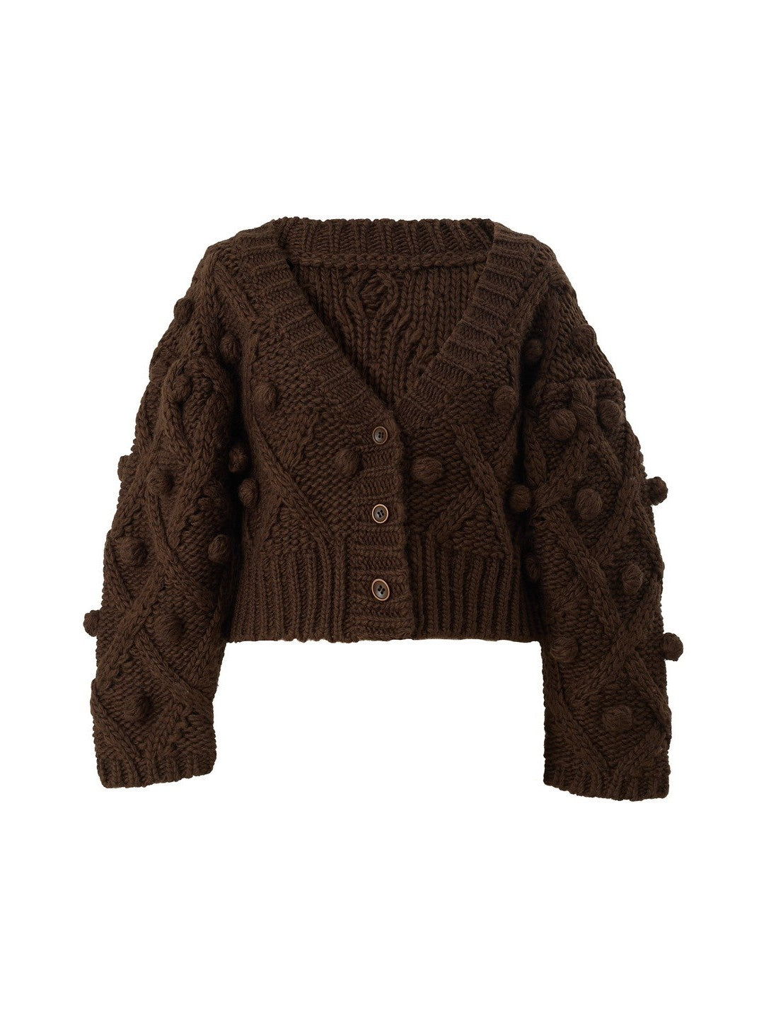 手編みポンポンカーディガン Florent