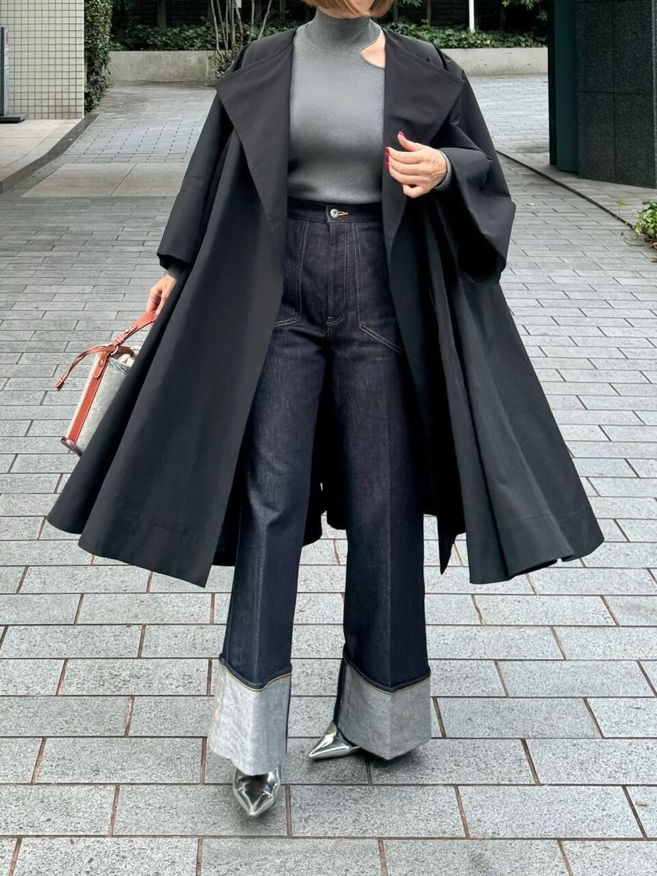 モデル身長：157.5㎝ / サイズ：FREE