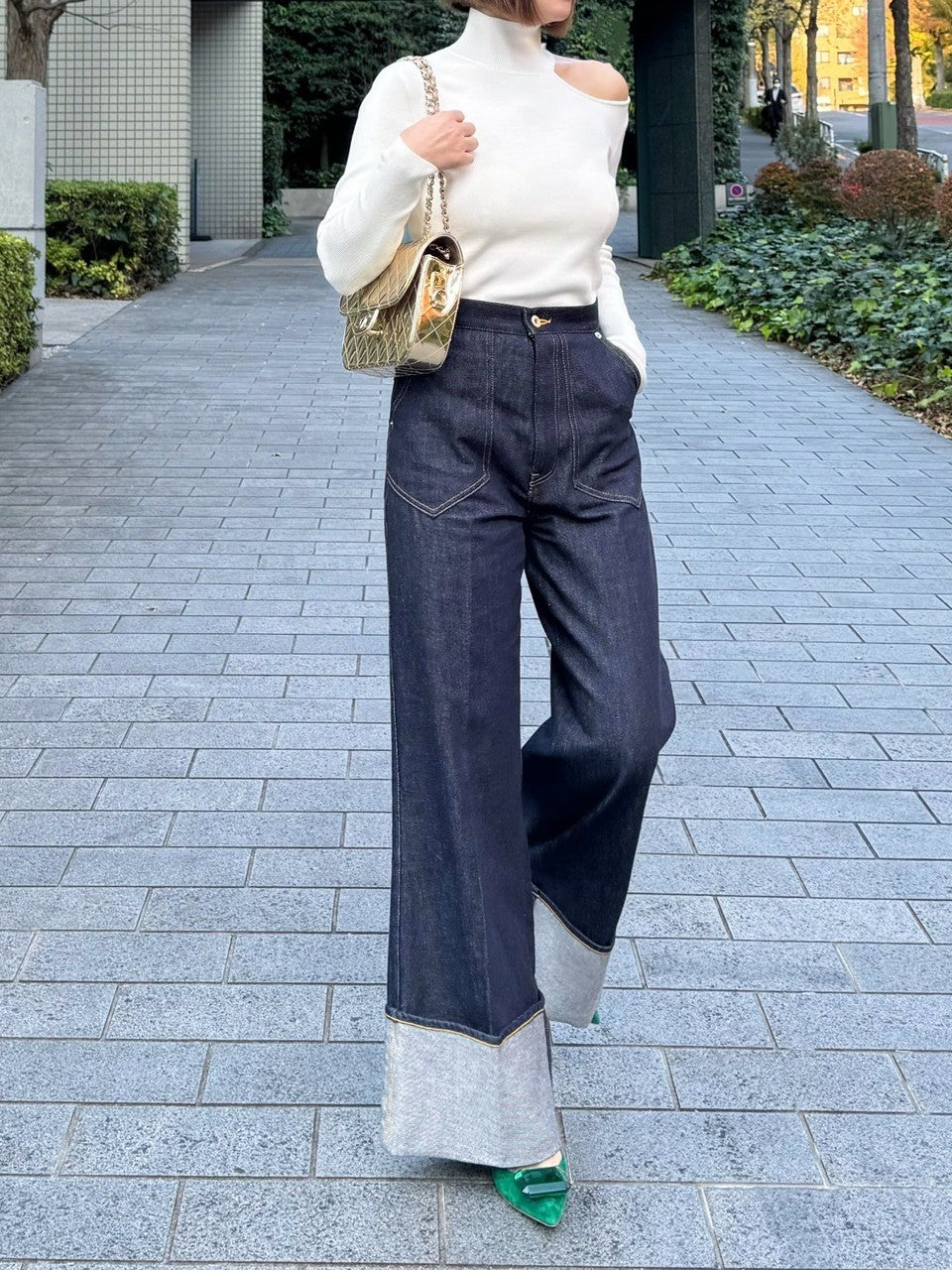 モデル身長：157.5㎝ / サイズ：FREE