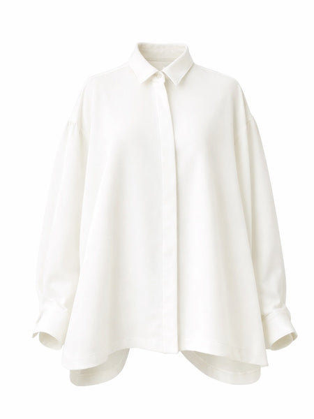 cygne シーニュ ダブルクロスコクーンシャツ Brice White ダブルクロスコクーンシャツ Brice｜Cygne(シーニュ) 公式サイト