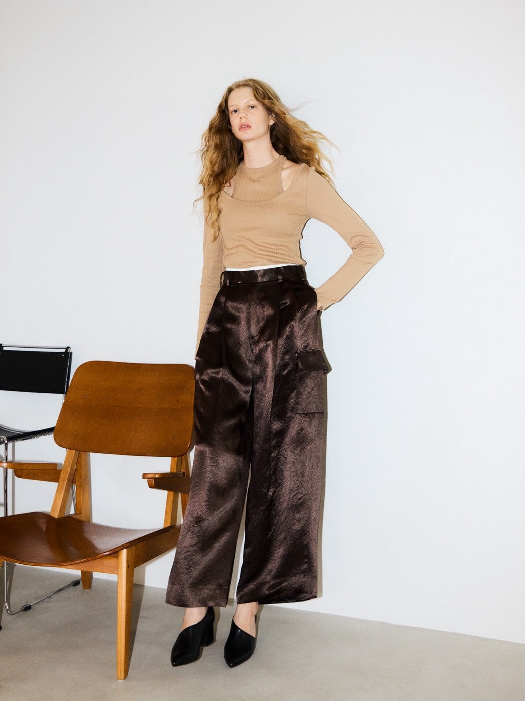 ボクサーレイヤードサテンパンツ Sandy