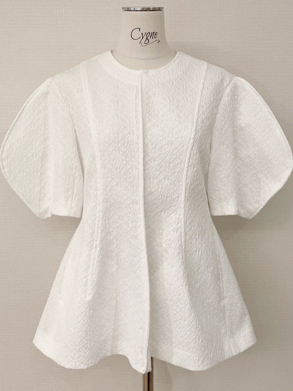 Cygne シーニュ　cecile white ジャガードトップス　白　ホワイト Cygne シーニュ ジャガードトップスCecile cygne ジャガードトップス