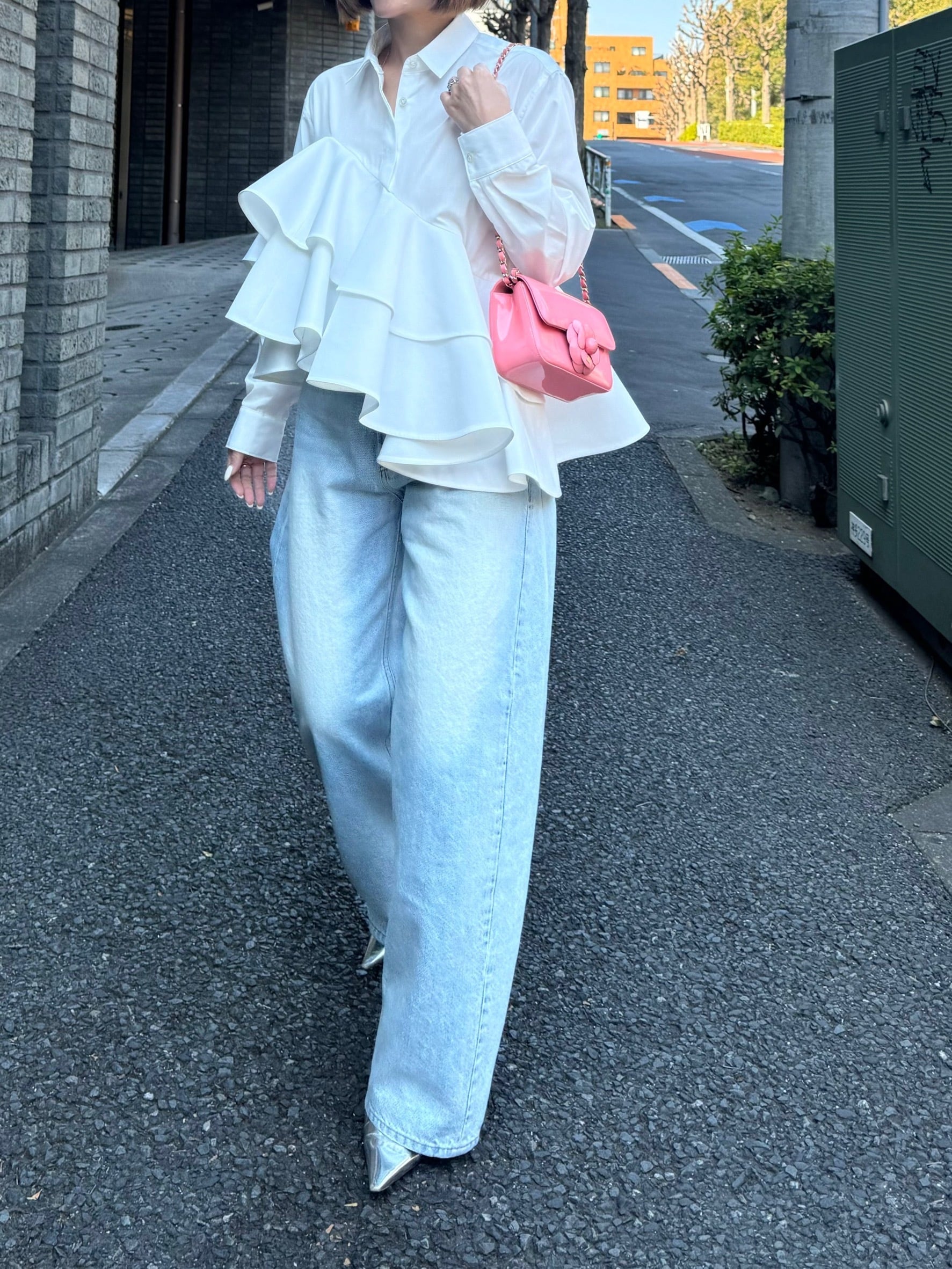 モデル身長：157.5㎝ / サイズ：FREE