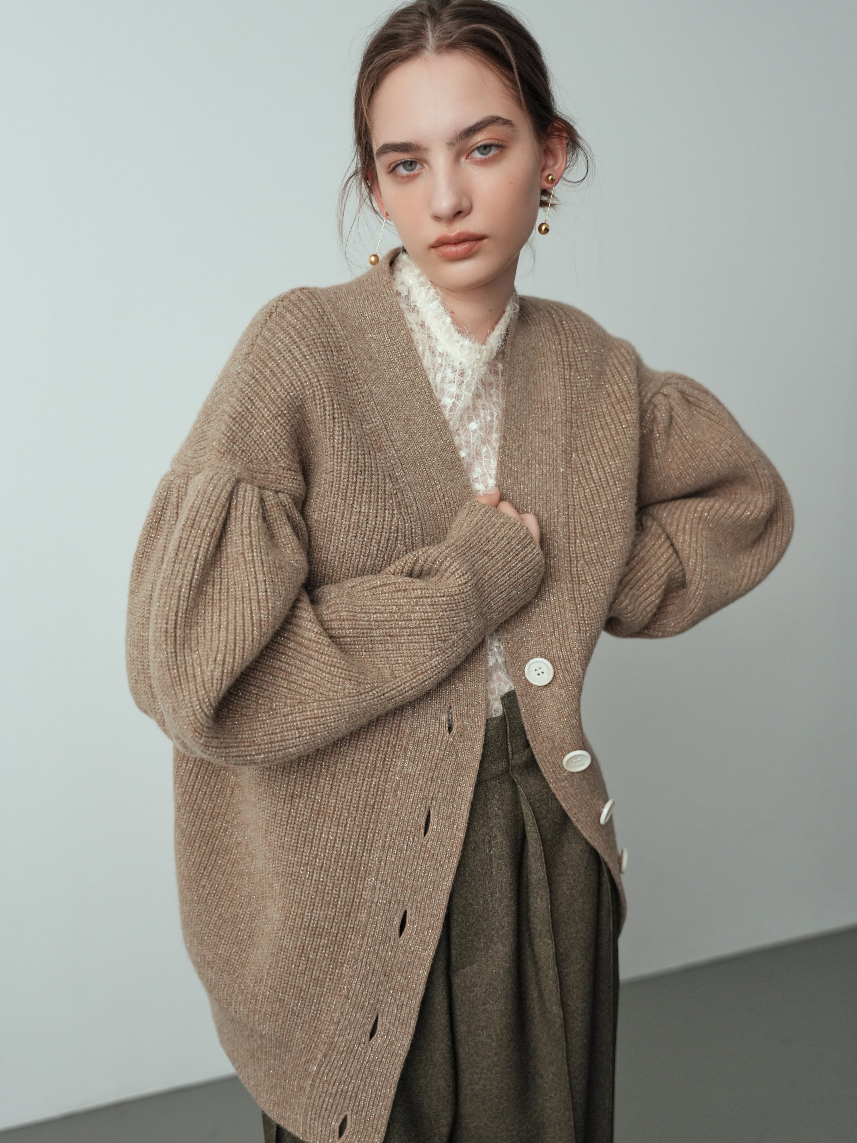 ラメロングカーディガン Melanie