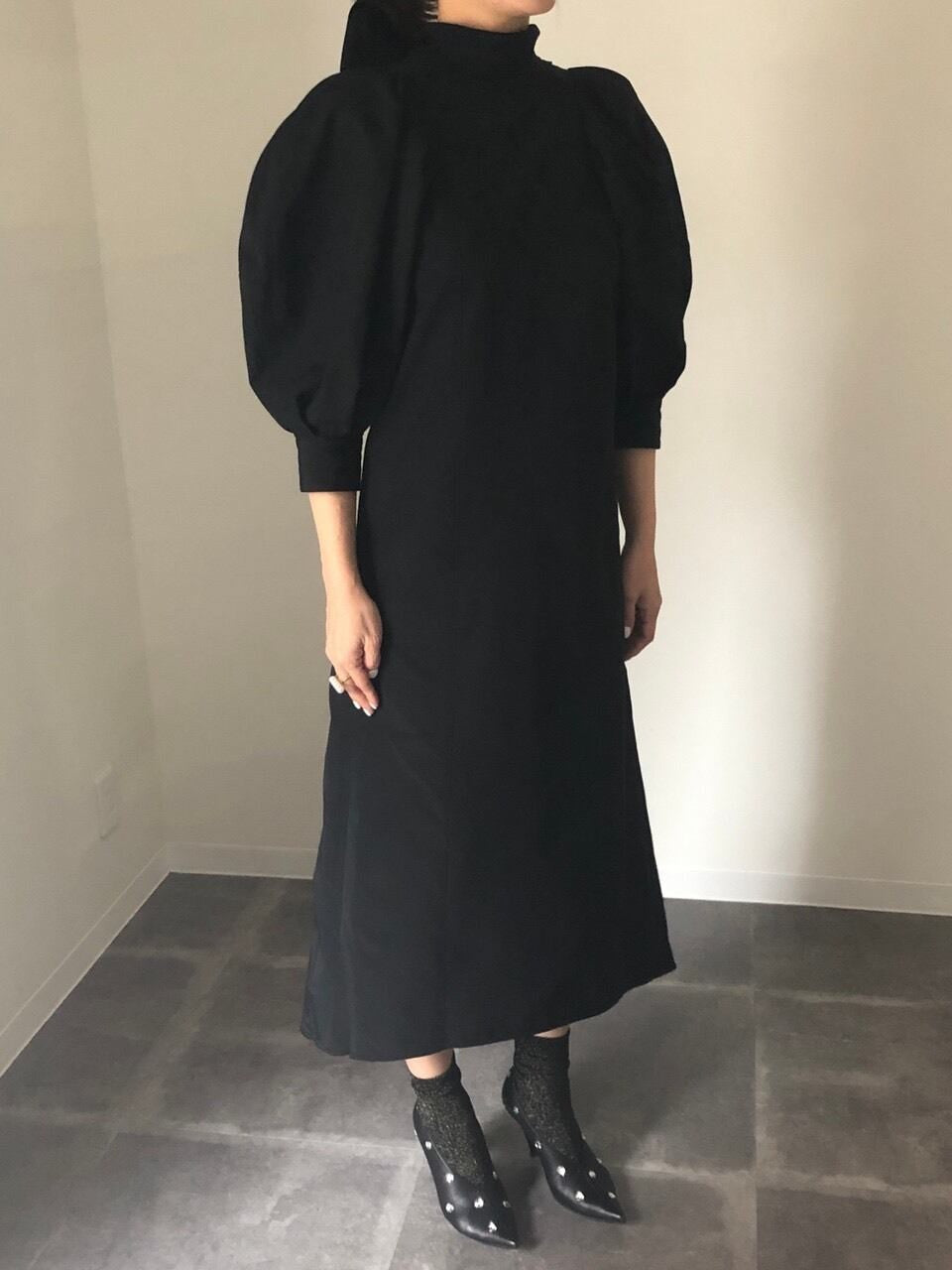 バックリボンボリュームスリーブワンピース macochan