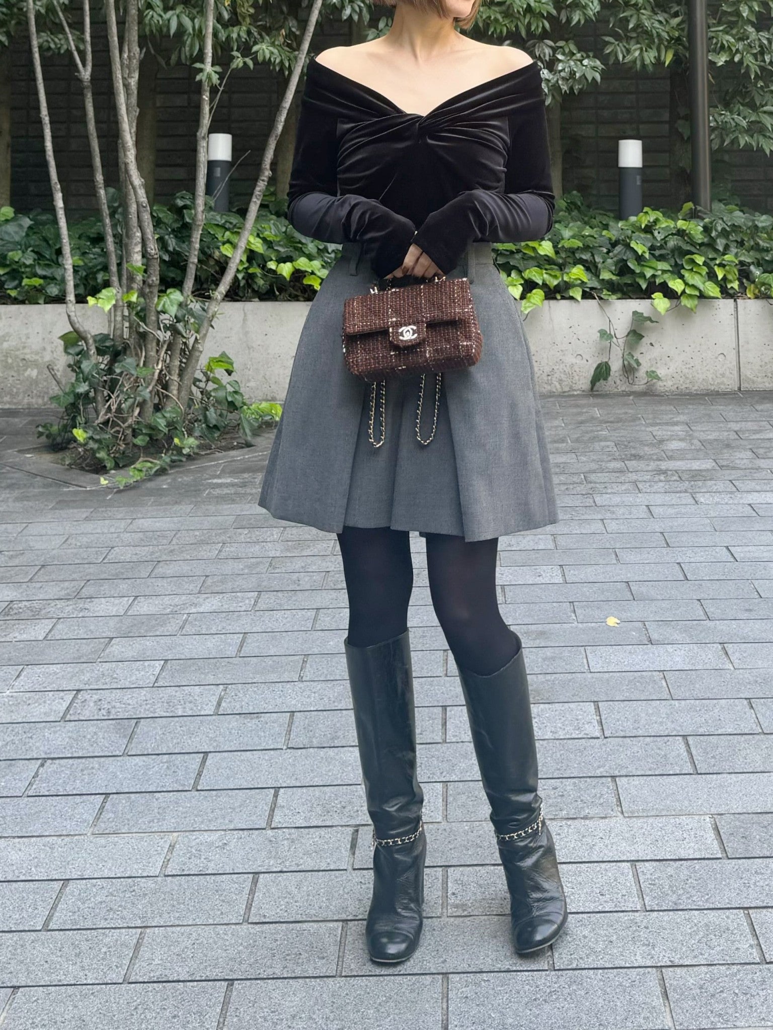 Twisted Off-the-Shoulder Top by Emmane