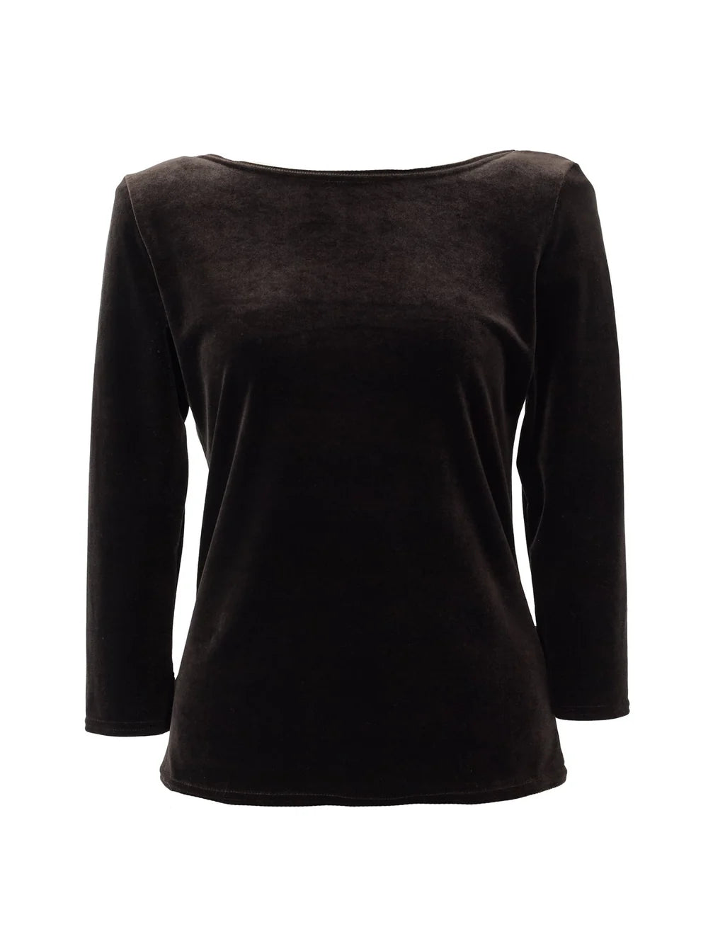 Riane back-open velour top