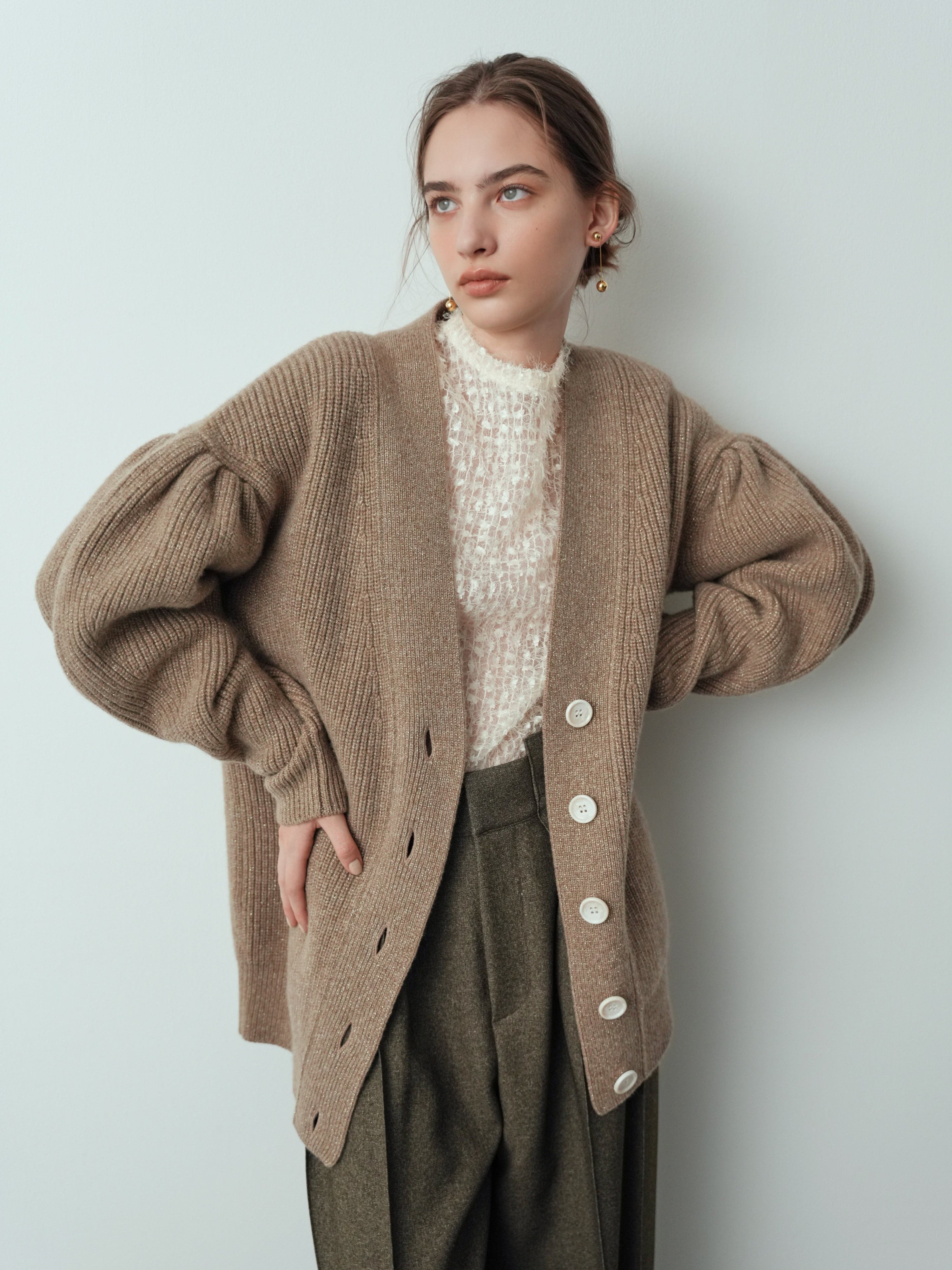 ラメロングカーディガン Melanie